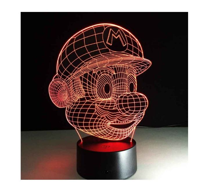 Super Mario - Lampe holographique avec éclairage optique 3D - New Tech  Store