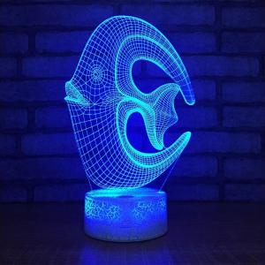 poisson lampe hologramme bleu