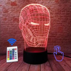 lampe hologramme iron man rouge