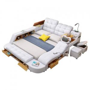 lit de massage blanc intelligent avec de multiples fonctions