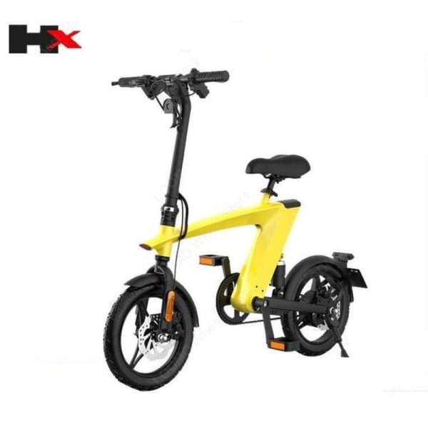 mini vélo électrique de couleur jaune