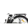 vélo électrique abordable de couleur blanche avec base pour batterie