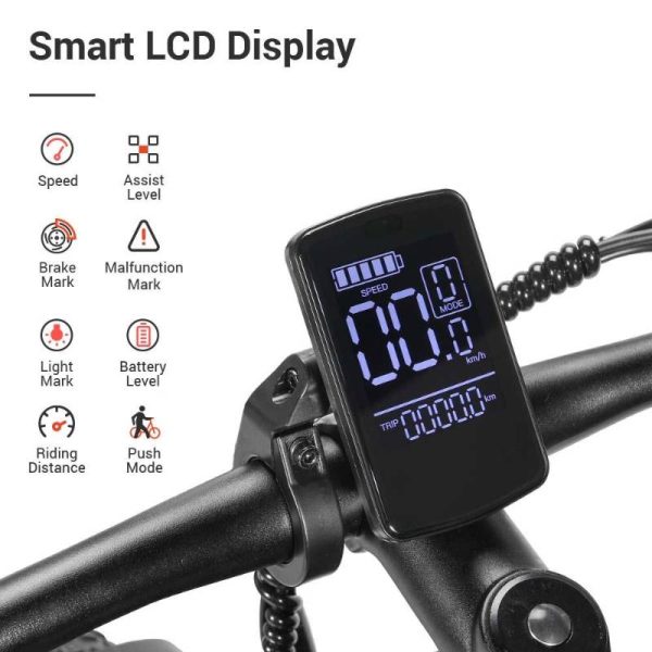 vélo électrique pas cher avec écran lcd intelligent