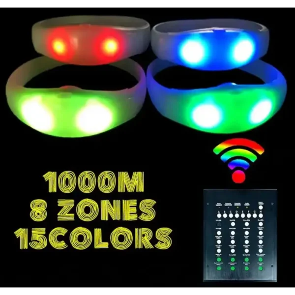 bracelet LED coloré télécommandé