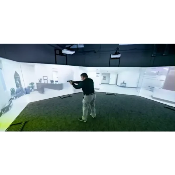 jeu de pistolet laser avec cibles projetées en mode panoramique