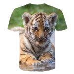 T-shirt Décontracté Imprimé en 3D (Animaux) – Image 9