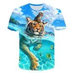 T-shirt Décontracté Imprimé en 3D (Animaux) – Image 11