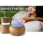 Distributeur des Huiles Essentielles et Humidificateur de Bamboo et de Verre – Image 2