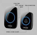 CACAZI Cloche Intelligente sans Fil avec une Distance de Réception de 300 mètres – Image 4