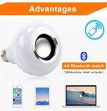 Meel 12W RGB Dimmable Lampe de Musique Intelligente avec Télécommande – Image 2