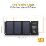 Floureon Panneau Solaire Pliant avec 3 ports USB – Image 11