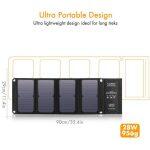 Floureon Panneau Solaire Pliant avec 3 ports USB – Image 12
