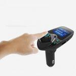 Gakaki Transmetteur et Récepteur de Voiture à mains Libres avec double Chargeur USB et lecteur MP3