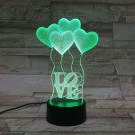 Coeurs et Ballons - Lampe holographique avec éclairage optique 3D – Image 11