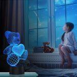 Ours en Peluche - Lampe holographique avec éclairage optique 3D