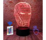 Iron Man - Lampe holographique avec éclairage optique 3D
