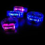 LED Bracelet avec de Lettres qui Illuminent et Clignotent