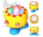 Tambour Musical avec Lumière pour Bébés avec Rotation à 360°