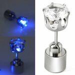 Boucles d'Oreilles LED qui Clignotent avec de la Pierre de Zircone Cubique – Image 3