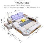 Lit de Massage Multifonctionnel Intelligent avec Haut-Parleurs Bluetooth et Bureau – Image 9