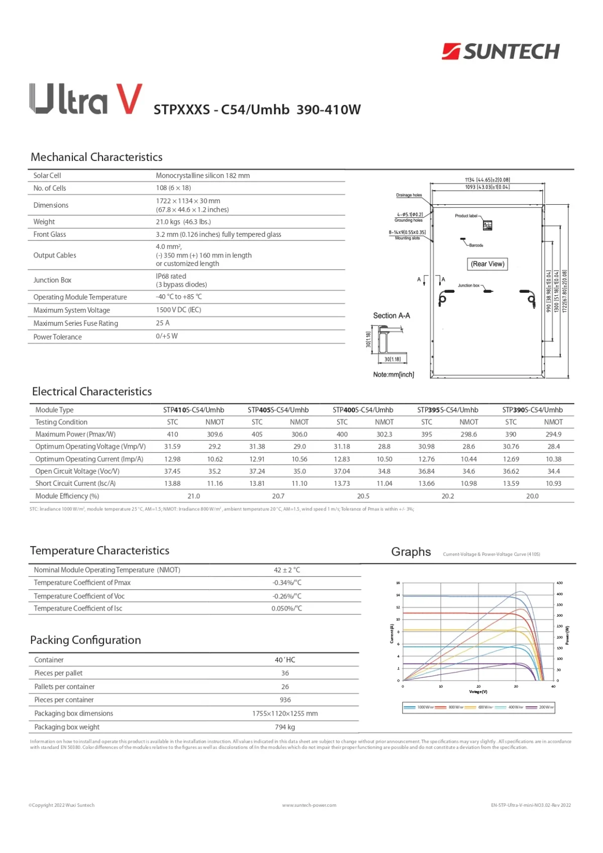 Suntech Panneau Solaire 400 Watt STP400S - C54/Umhb Cadre Noir – Image 4