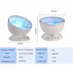 Lumière de la Nuit de Projection d'Onde Océanique avec Lecteur de Musique – Image 5