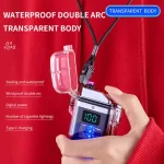 Briquet Plasma Transparent à Double Arc (Coupe-vent et Imperméable) – Image 3