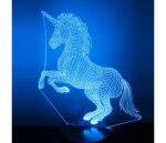 Licorne - Lampe holographique avec éclairage optique 3D