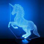 Licorne - Lampe holographique avec éclairage optique 3D