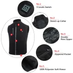 Gilet Polaire Thermique Unisexe (Ajustable) – Image 3