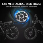 Z8 Vélo Électrique pour la Νeige avec Pneus Larges et Moteur de 500 Watts – Image 7