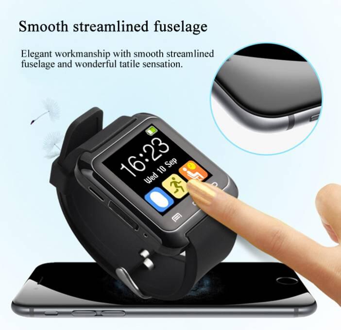 ZEEPIN-U80-SMART3_702x679 U80 Bluetooth 4.0 Montre-Bracelet Intelligente pour les Téléphones Intelligents – Image 1