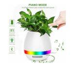 Pot de Fleur Intelligent avec Haut-Parleur, Bluetooth et Capteur Tactile