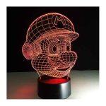 Super Mario - Lampe holographique avec éclairage optique 3D