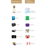 photo booth with many components