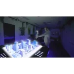 hologram table with laser scans of cities