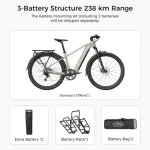 vélo avec un système de triple batterie