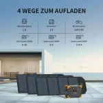 générateur d'énergie portable connecté à des panneaux solaires